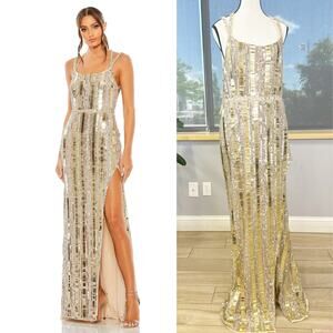 HALTER NECK EMBELLISHED DETAILED BACK GOWN (10)  # 93981